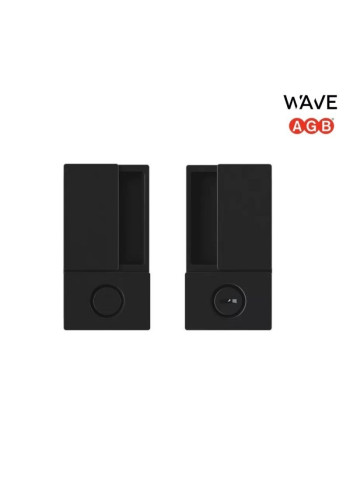Ручка дверная AGB Wave WC Swing, черный (для распашных дверей) В300020093