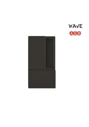 Ручка дверная AGB Wave Blind Swing, черный (для распашных дверей без запирания) В300000093