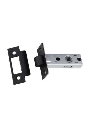Защёлка межкомнатная BUSSARE L6-45 PLAST BLACK (черный матовый, пластиковый язычок)