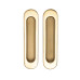 Комплект ручек для раздвижной двери без механизма SILLUR A-K05-V0 P.GOLD/S.GOLD (золото блестящее/матовое золото)