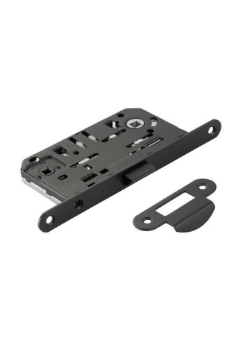 Защёлка врезная сантехническая с пластиковым язычком ADDEN BAU. WC 414 BLACK (цвет ЧЕРНЫЙ МАТОВЫЙ)